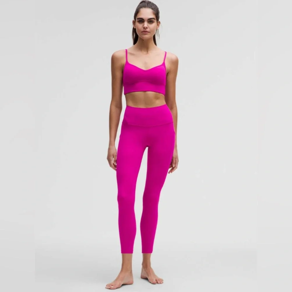 Lululemon Align Sweetheart Bra Light Support Ripened Raspberry Sports Bra Size 8
